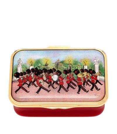 Harrods Halcyon Days Enamel Marching Down The Mall Trinket Box- Buy online at McGrocer