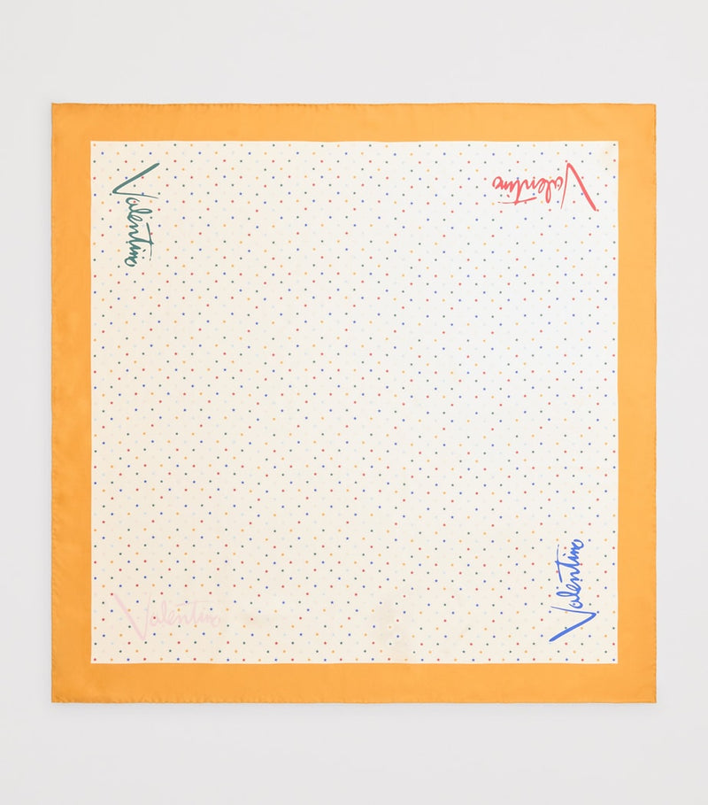 Valentino Garavani polka dot silk scarf 90x90cm - British product