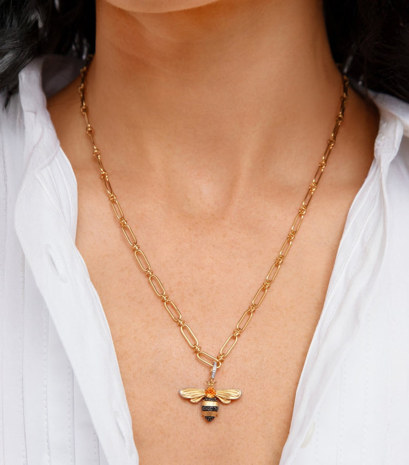 Annoushka yellow gold citrine diamond bee charm - British product