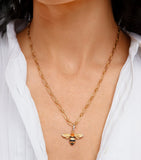 Annoushka yellow gold citrine diamond bee charm - British product