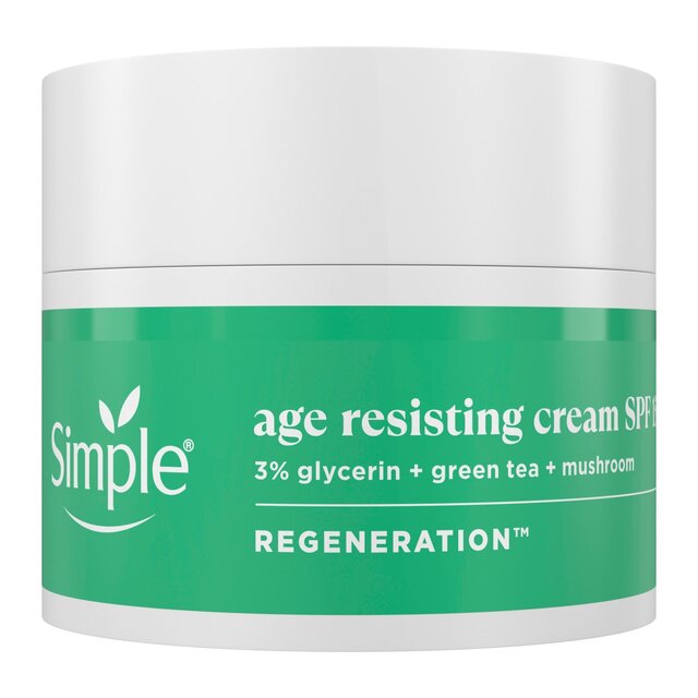 Simple Age Resisting Cream Moisturiser SPF 15 50ml - McGrocer