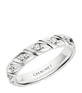 Harrods Chaumet Torsade de Chaumet Platinum and Diamond Wedding Ring- Buy online at McGrocer