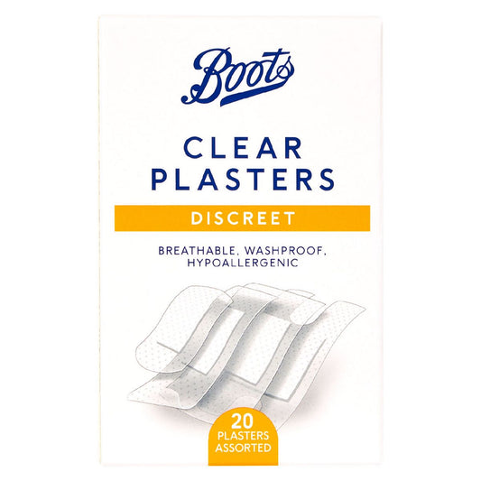 Boots Discreet Clear Plasters - 20 Pack First Aid Boots   