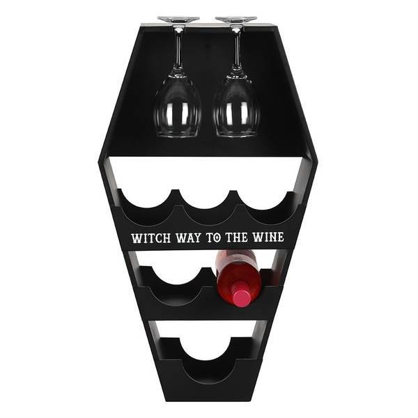 Something Different Coffin Wine Rack for 8 Bottles (British brand)