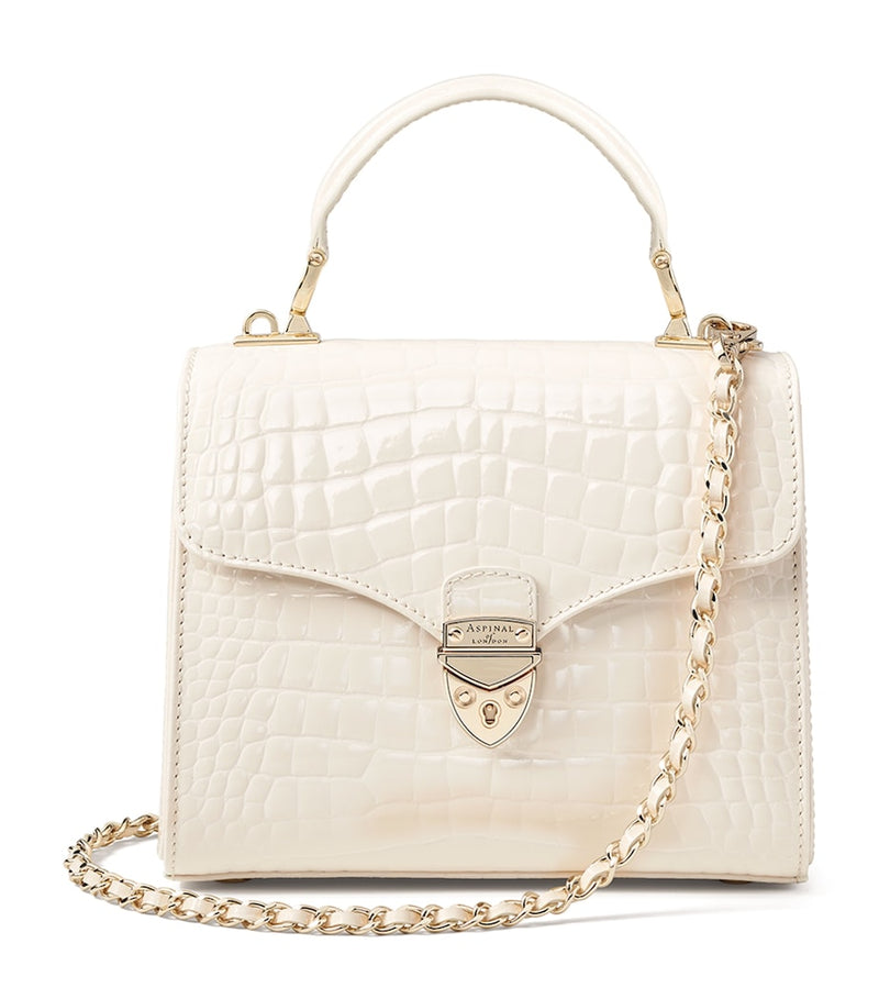 Aspinal of London Midi Mayfair Top-Handle Bag, imported from the UK