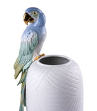 Lladró macaw design porcelain vase 56cm, UK version