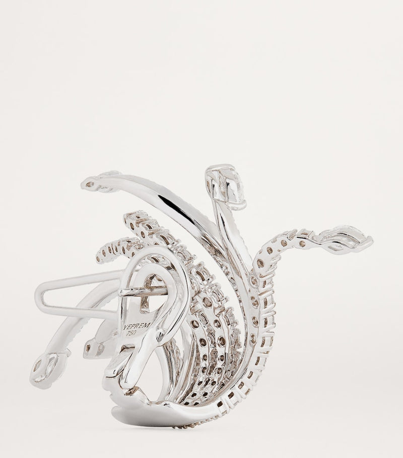 Yeprem Y-Couture white gold diamond earrings (British brand)