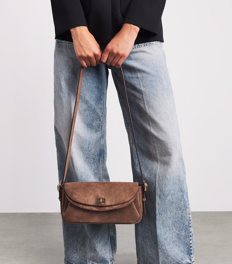 Sandro Paris suede Le Mambo shoulder bag (British brand)