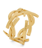 Saint Laurent Cassandre scarf ring gold-tone brass (British brand)
