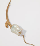 Annoushka Tulips chain necklace with diamonds and freshwater pearl, imported from the UK