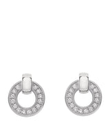 Harrods Boodles White Gold and Diamond Roulette Flip Earrings- Buy online at McGrocer