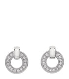 Boodles 18 karat white gold diamond flip earrings (British brand)