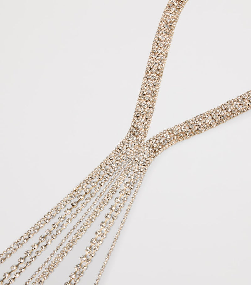 Marina Rinaldi rhinestone-embellished strand necklace, imported from the UK