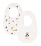 Harrods embroidered Henry bear bibs set of 2 (British brand)