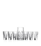 Waterford Lismore pitcher and shot glass set (British brand)