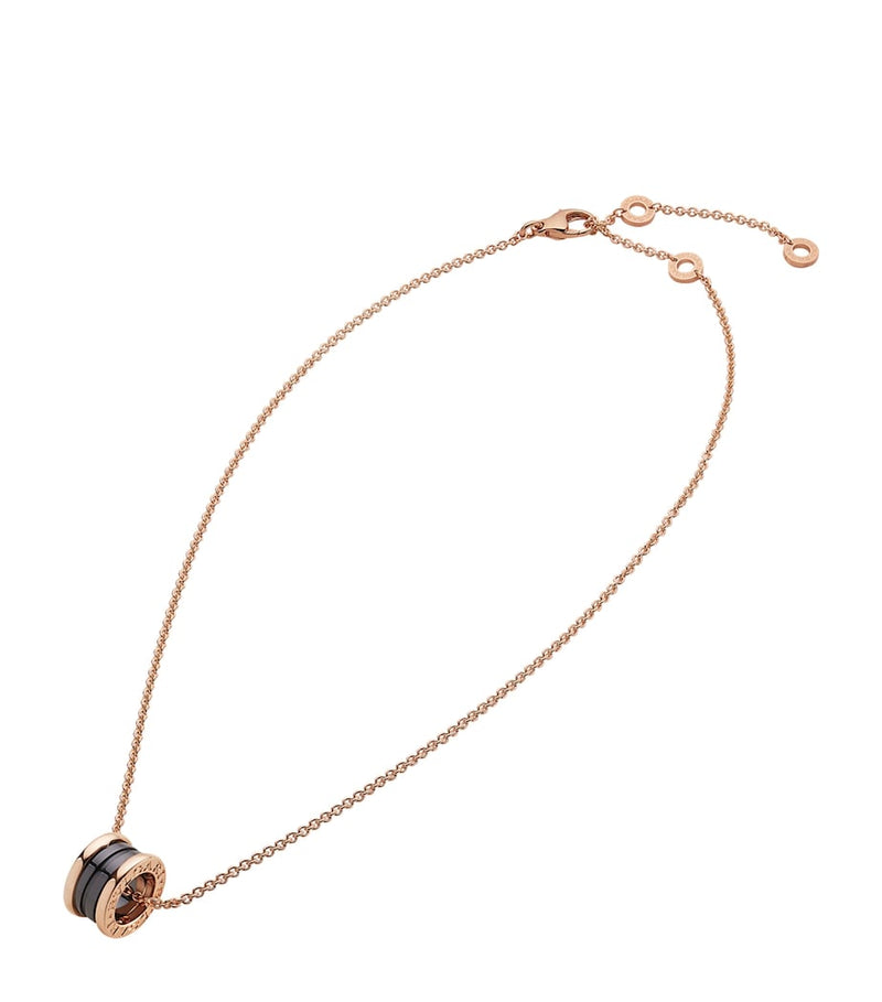 Bvlgari B.zero1 rose gold ceramic necklace - British product