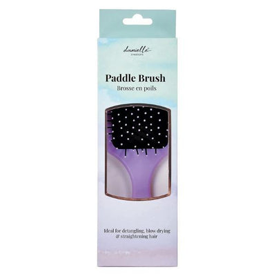 Superdrug Danielle Creations Purple Paddle Hair Brush For Mid To Long Hair- Buy online at McGrocer