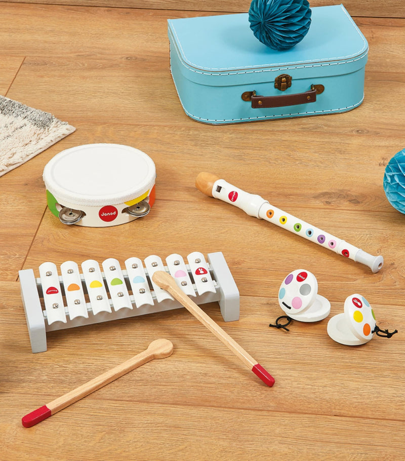 Janod musical set Confetti timber instruments (British brand)