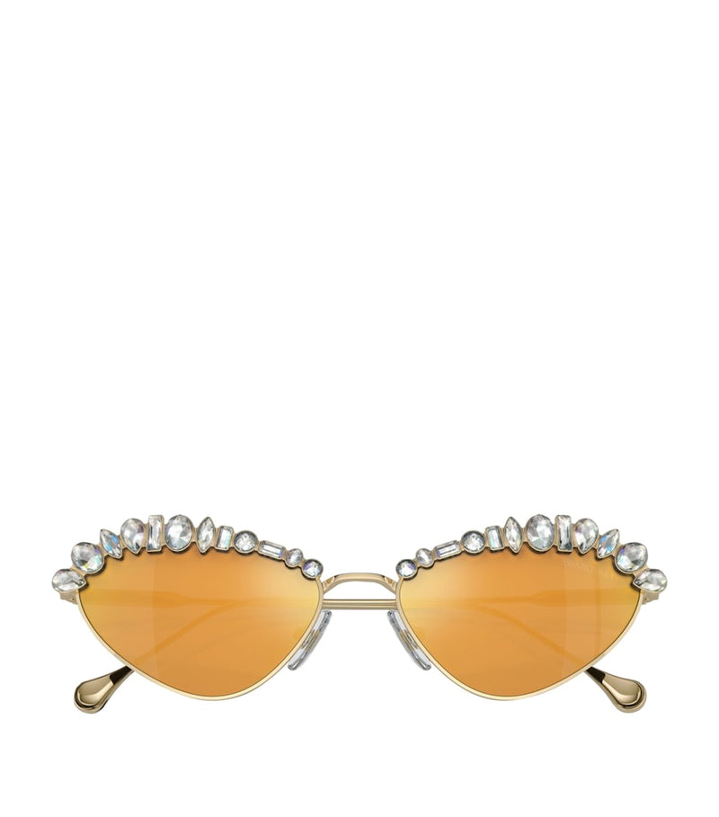 Swarovski crystal-embellished cat-eye sunglasses - British product