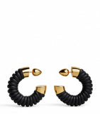 Alaïa lambskin tubular hoop earrings, UK version