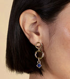 Astrid & Miyu gold-plated September birthstone charm, imported from the UK