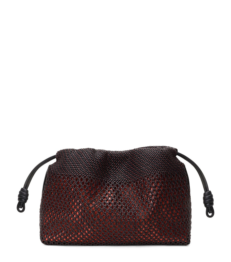 LOEWE Flamenco woven leather clutch bag, UK version