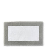 Harrods Shiny Bath Mat with Egyptian Cotton and Silver Lurex Border, 70cm x 120cm- Buy online at McGrocer