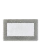 Shiny Bath Mat with Egyptian Cotton and Silver Lurex Border, 70cm x 120cm