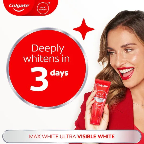 Colgate Max White Ultra Active Foam Whitening Toothpaste 75ml - British product