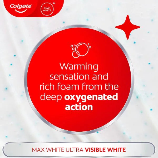 Colgate Max White Ultra Active Foam Whitening Toothpaste 75ml - British product