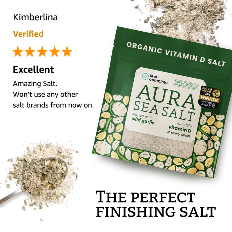 Feel Complete wild garlic sea salt 80g, UK version