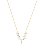 Persée diamond triangle tennis necklace in yellow gold - British product