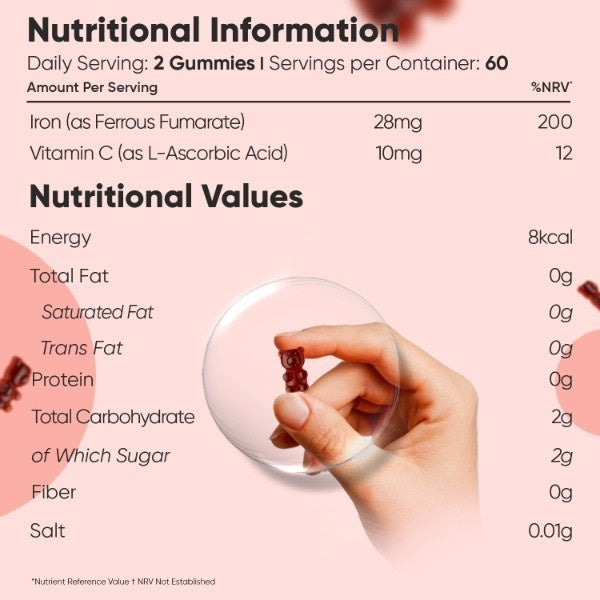 WeightWorld iron gummies with vitamin C 120 count - British product
