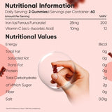 WeightWorld iron gummies with vitamin C 120 count - British product