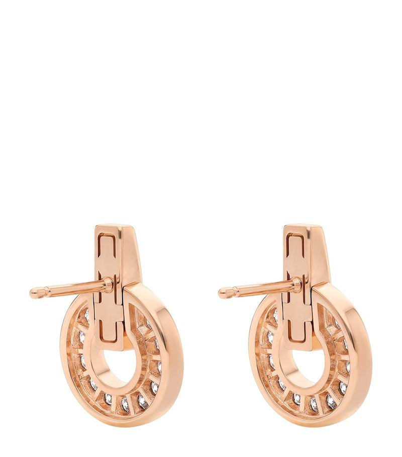 Bvlgari rose gold diamond earrings, UK version