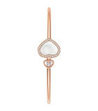 Chopard Happy Hearts bangle in rose gold with diamonds and mother-of-pearl (British brand)