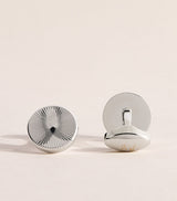 Harrods Babette Wasserman Rhodium-Plated Gatsby Wheel Cufflinks- Buy online at McGrocer