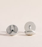 Babette Wasserman Gatsby Wheel rhodium-plated cufflinks (British brand)