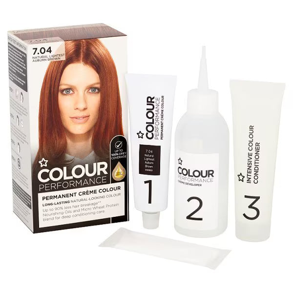 Superdrug Auburn hair dye permanent crème (British brand)