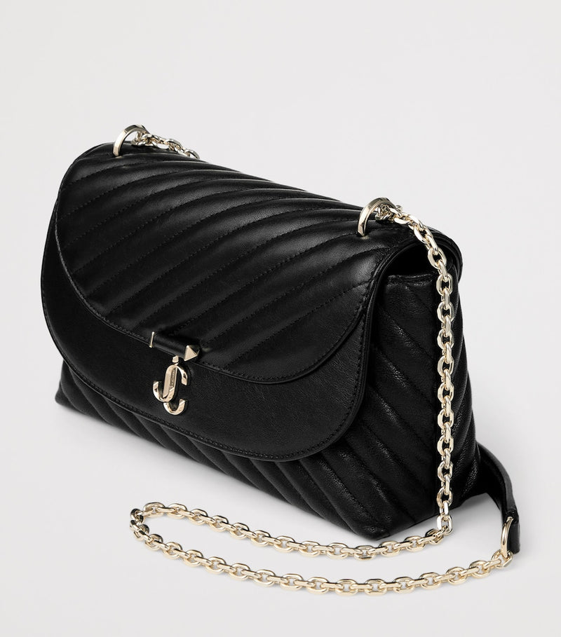 Jimmy Choo Curve cross-body bag quilted leather, imported from the UK