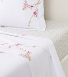 Yves Delorme Gaura super king flat sheet floral 100% cotton, imported from the UK