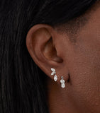 Maria Tash floating diamond earring 18kt white gold - British product