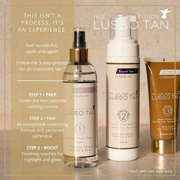 Lusso Tan Self Tanning Mousse Ultra Dark 200ml, UK version