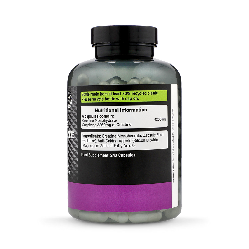 Creatine Monohydrate Capsules 700mg, 240 Count