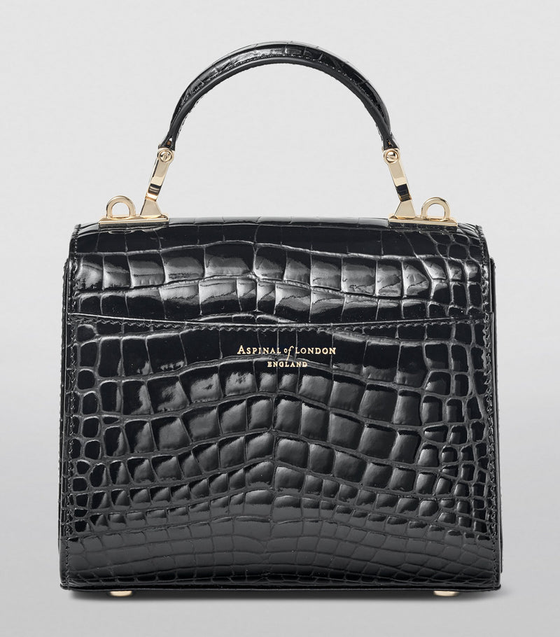 Aspinal of London Mini Mayfair top-handle handbag 14.5x16x8cm, imported from the UK