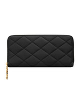 Harrods Saint Laurent Matelassé Zip-Up Wallet- Buy online at McGrocer