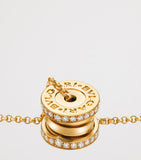Bvlgari B.zero1 diamond pendant necklace yellow gold - British product