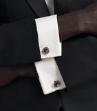 Tateossian meteorite cufflinks - British product