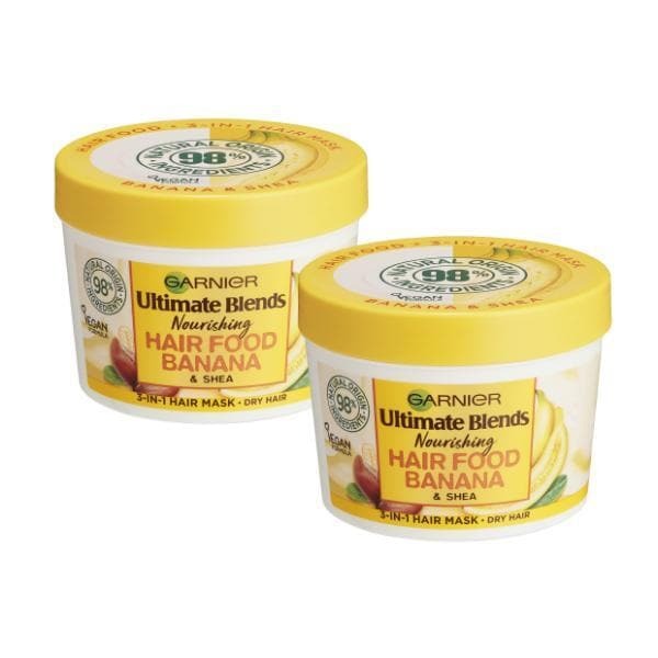 Garnier Ultimate Blends Banana Hair Mask Duo Bundle, UK version