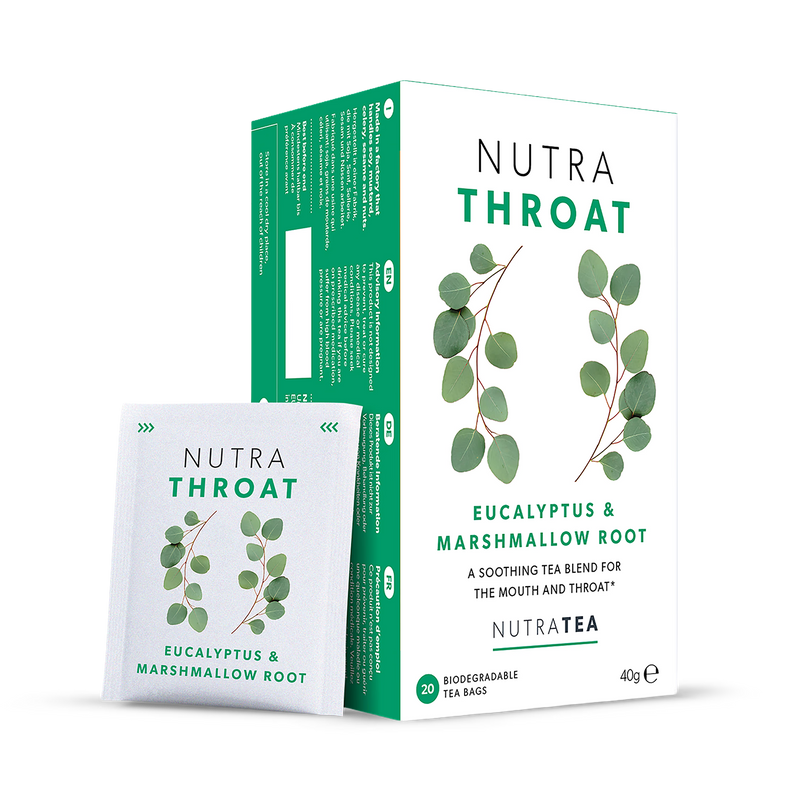 NutraThroat Herbal Tea 20 Tea Bags, imported from the UK